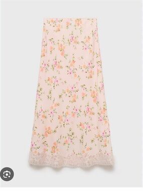 Mango White Maxi Skirt